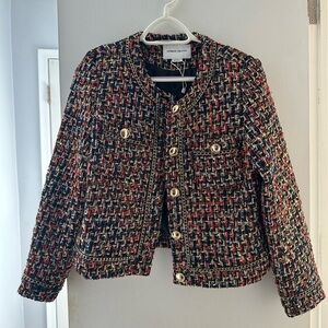 Urban Revivo Women’s Red and Black Tweed Blazer Size Medium